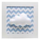 Quadro Decorativo Nuvem Chevron ul Quarto Bebê Infantil