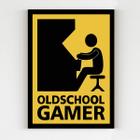 Quadro decorativo oldschool gamer decoração geek nerd 20X29