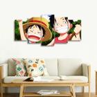 Quadro decorativo One Piece Animes Para Quarto Hall 5 Peças