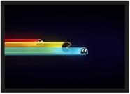 Quadro Decorativo Pac Man Games Clássicos Jogos Geek Decorações Com Moldura G01