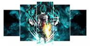 Quadro Decorativo Painel Anime Dragon Ball Super Goku E Vegeta Ssj Blue "