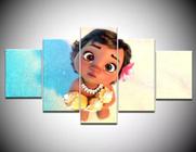 Quadro Decorativo Painel Infantil Crianças Moana"