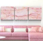 Quadro Decorativo Painel Mosaico Abstrato Mármore Rosa"