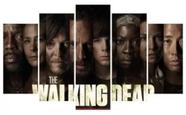 Quadro Decorativo Painel Mosaico the waking dead serie de zumbi "