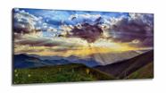 Quadro Decorativo Paisagem Montanhas Vale Arte em Tecido Canvas 130x60