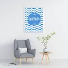 Quadro Decorativo Palavra Gratidão - Azul 45x34cm