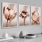 Quadro Decorativo Para Sala de Estar Quarto Flor Cobre Moldura