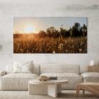 Quadro Decorativo para Sala Quarto Hall Paisagem Lírios Campo Horizontal Grande Decoração Parede Tela