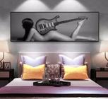 quadro decorativo parede 1 peça 60 x 40 Mulher sexy guitarra musical