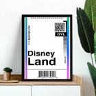 Quadro Decorativo Passagem Para Disney 45x34cm - com vidro