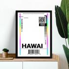 Quadro Decorativo Passagem Para o Hawai 24x18cm - com vidro