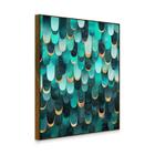 Quadro Decorativo Penas Turquesa, perfeito para quem ama momentos e a arte. Ideal para salas, quartos e escritórios.