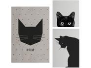 Quadro Decorativo Pet Lovers Gato Preto