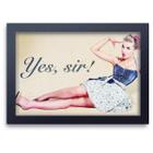 Quadro Decorativo Pin Up Yes Sir Mdf 30X45Cm