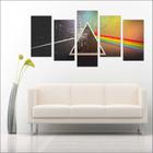 Quadro Decorativo Pink Floyd Bandas Mosaico 5 Peças GG