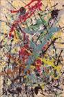 Quadro Decorativo Pintura Abstrata Jackson Pollock Moderna Arte 100x70 em Tecido Canvas