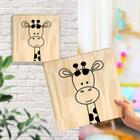 Quadro Decorativo Pinus Girafa Animais Infantil Quarto Bebê