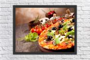 Quadro Decorativo Pizzarias Pizza Gourmet Cozinhas Restaurantes Decorações Com Moldura