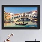 Quadro Decorativo Plasbil Médio Gôndola Veneza QDM016