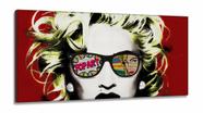 Quadro Decorativo Pop Art Madona em Tecido Canvas 130x60