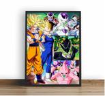 quadros-dragon-ball-freeza-cell-majin-boo-poster-a4-preto em Promoção no  Magazine Luiza