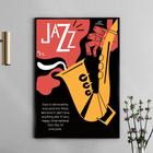 Quadro Decorativo Poster Cartaz Jazz 24x18cm - com vidro