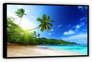 Quadro Decorativo Praia Mar Sol Paisagem Natureza Salas Tela Canvas Premium