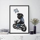 Quadro Decorativo Pug Lets Ride 45X34Cm