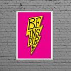 Quadro Decorativo Raio Be Inspired 33x24cm - com vidro