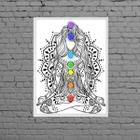 Quadro Decorativo Reiki Chakras 33X24Cm - Com Vidro