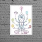 Quadro Decorativo Reiki Símbolos 33x24cm - com vidro