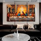 Quadro Decorativo Religioso Cena da Santa Ceia - 90x60 cm