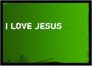 Quadro Decorativo Religioso Frase I Love Jesus Com Moldura RC020