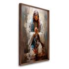 Quadro Decorativo Religioso Jesus Orando com 1 Tela 50x75 60x90 ou 80x120 para Sala Quarto Igreja