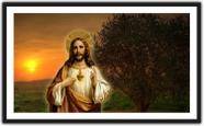 Quadro Decorativo Religiosos Jesus Sagrado Coração Decorações Com Moldura TT03