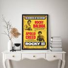 Quadro Decorativo Rocky Balboa II 33x24cm - Moldura Branca