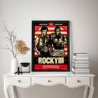 Quadro Decorativo Rocky Balboa III 33x24cm Moldura Branca