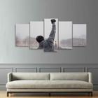 Quadro decorativo Rocky Balboa Mosaico 5 Peças Filmes 125x60