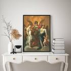 Quadro Decorativo Sacro Arcanjos 45x34cm Moldura Branca