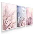 Quadro Decorativo Sala Quarto Flores Rosé Abstrato
