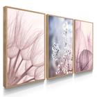 Quadro Decorativo Sala Quarto Flores Rosé Abstrato