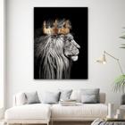 Quadro Decorativo sala Rei Leão luxo King Coroa 60x40 Quadro Quarto Hall Cozinha