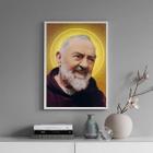 Quadro Decorativo Santo Padre Pio 24X18Cm - Com Vidro