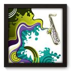 Quadro Decorativo - Sax - 22cm x 22cm - 018qdgp