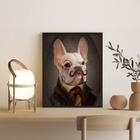 Quadro Decorativo Senhor Bulldog 33X24Cm - Com Vidro