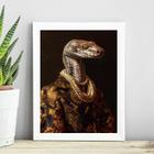 Quadro Decorativo Senhora Cobra 33X24Cm - Com Vidro