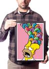 Quadro Decorativo Simpsons Homer Rosquinhas Arte Moldurada