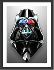 Quadro Decorativo Star Wars Darth Vader Geek Quartos Salas Decorações Com Moldura