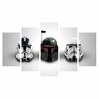 Quadro Decorativo Stormtrooper Star Wars 5 Peças 114x65cm