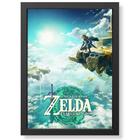 Quadro Decorativo The Legend of Zelda Tears of the Kingdom geek.frame em vidro decoração sala quarto